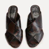 Le Monde Beryl - Luca Mule / Chocolate Leather Snake Effect