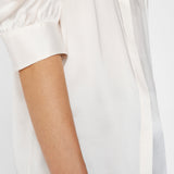 FRAME - Gillian Top -- Glossy Off White