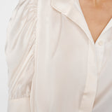 FRAME - Gillian Top -- Glossy Off White