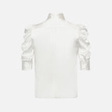 FRAME - Gillian Top -- Glossy Off White