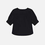 FRAME - V-neck Popover Top -- Black