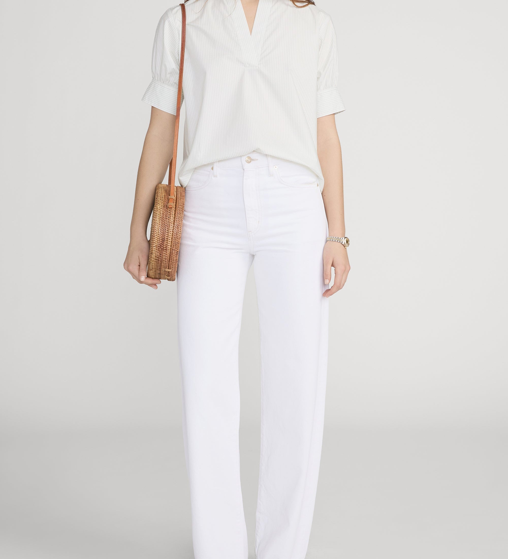 FRAME - The V - Neck Popover Top