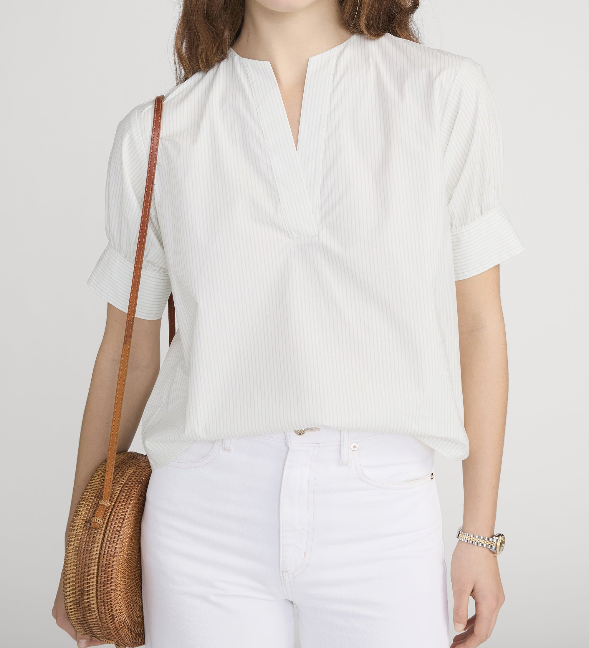 FRAME - The V - Neck Popover Top