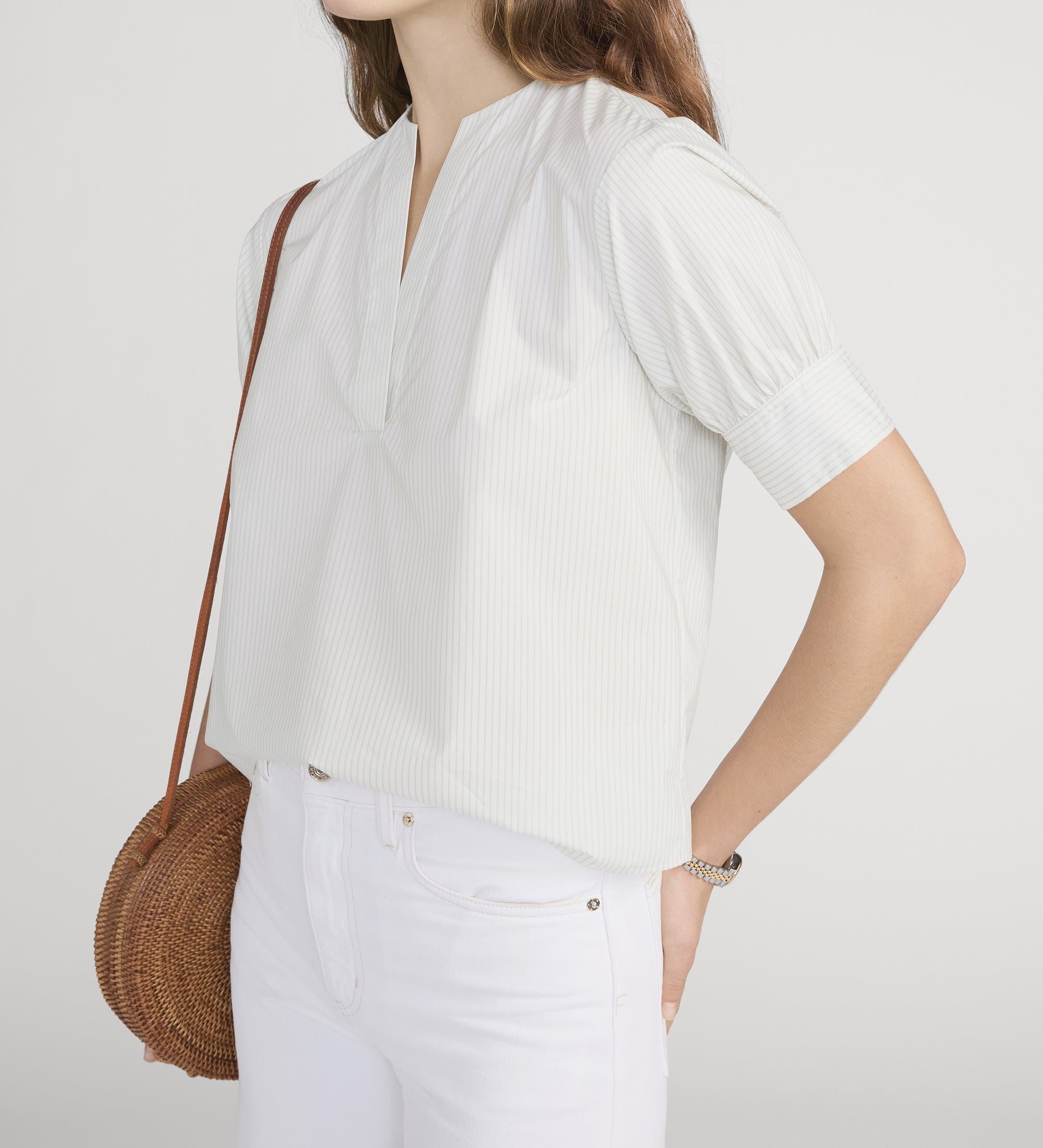 FRAME - The V - Neck Popover Top