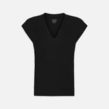 FRAME - Le Mid Rise V Neck Tee -- Noir