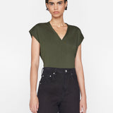 FRAME - Le Mid Rise V Neck Tee