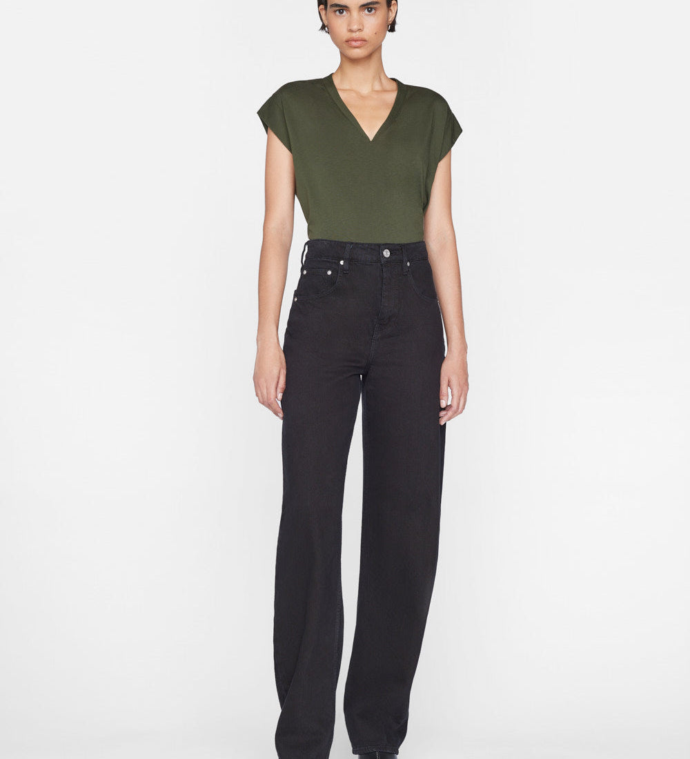 FRAME - Le Mid Rise V Neck Tee
