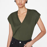 FRAME - Le Mid Rise V Neck Tee