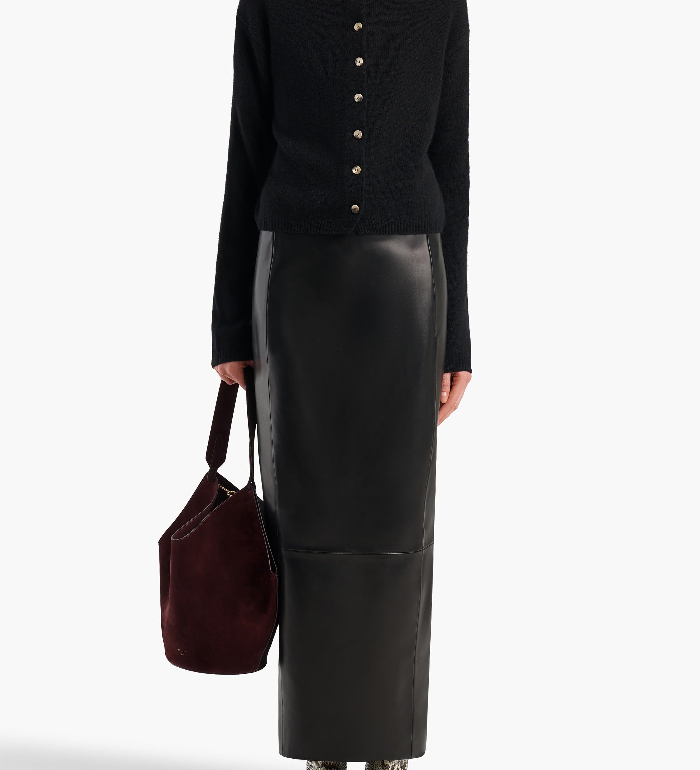Khaite - Lyle Skirt in Black Leather