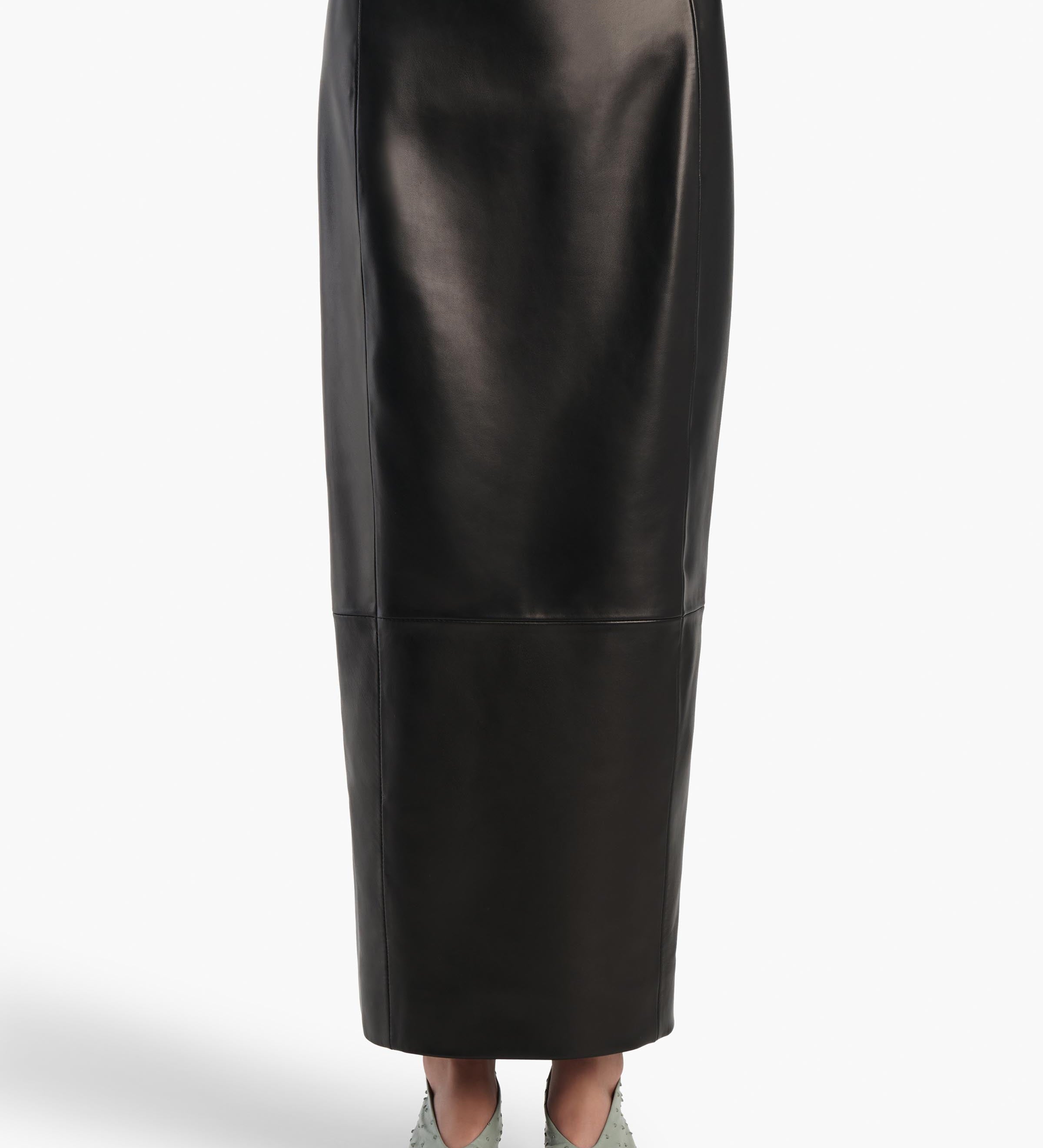 Khaite - Lyle Skirt in Black Leather