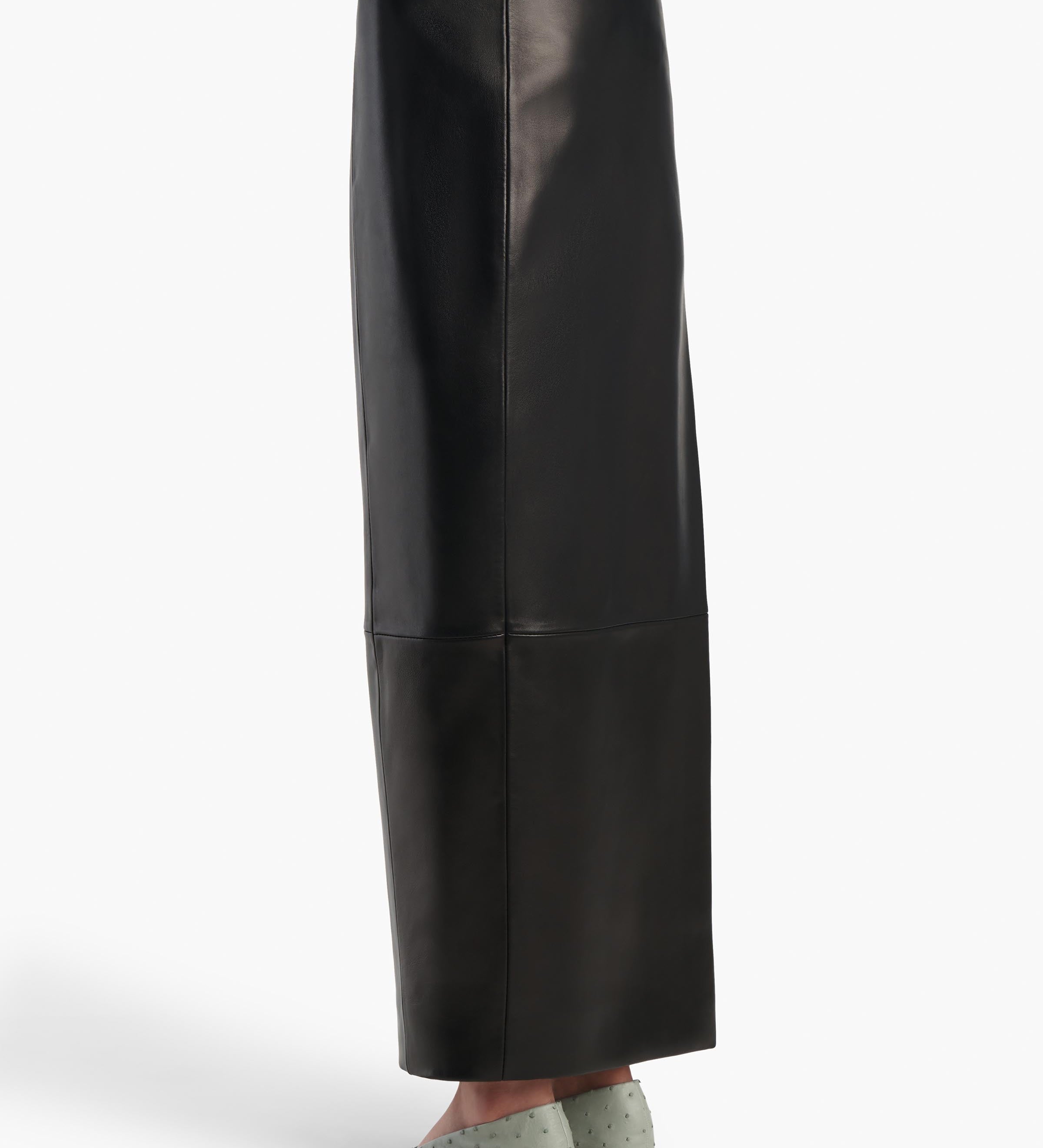 Khaite - Lyle Skirt in Black Leather