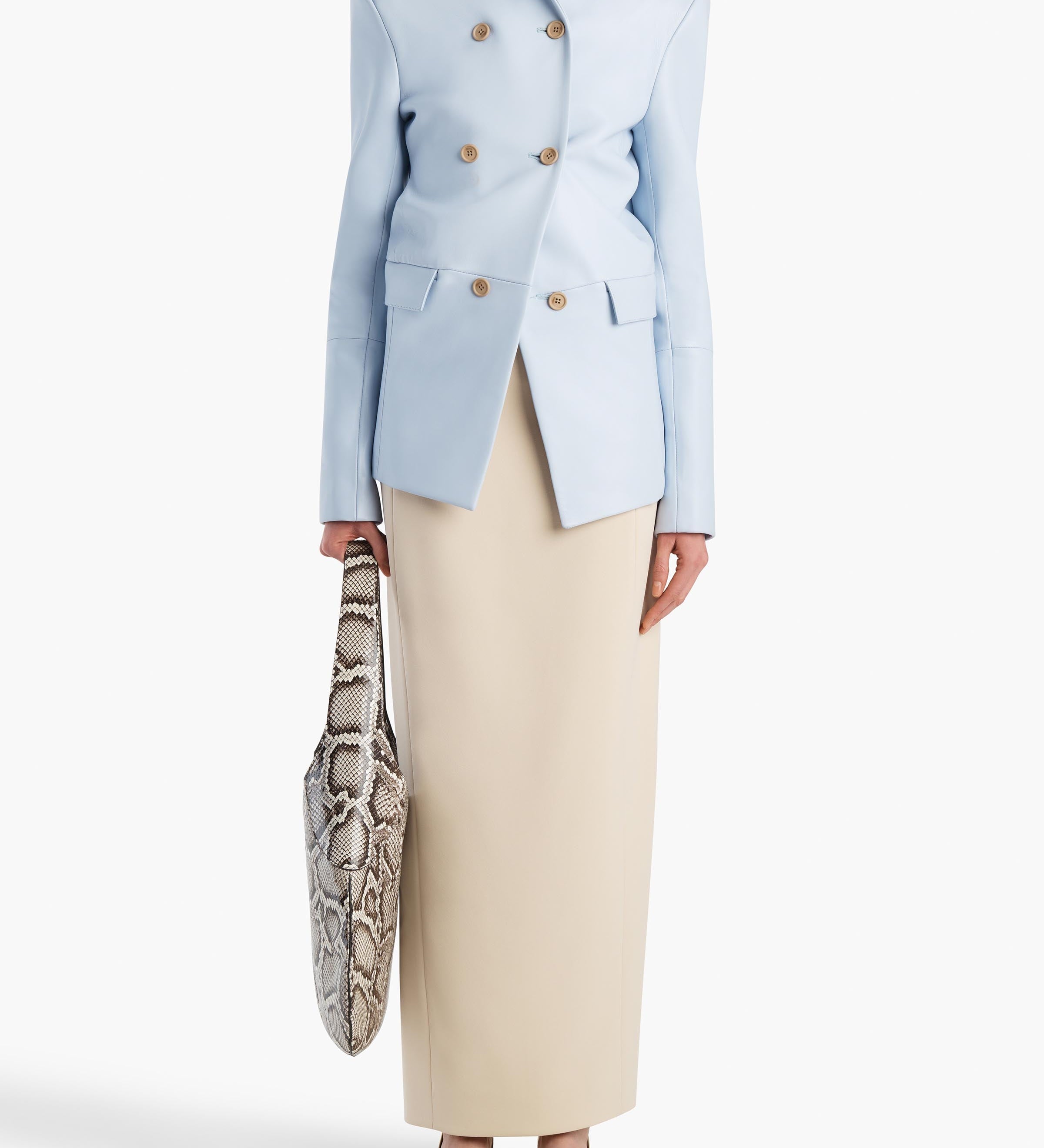 Khaite - Lyle Skirt in Ivory Glow