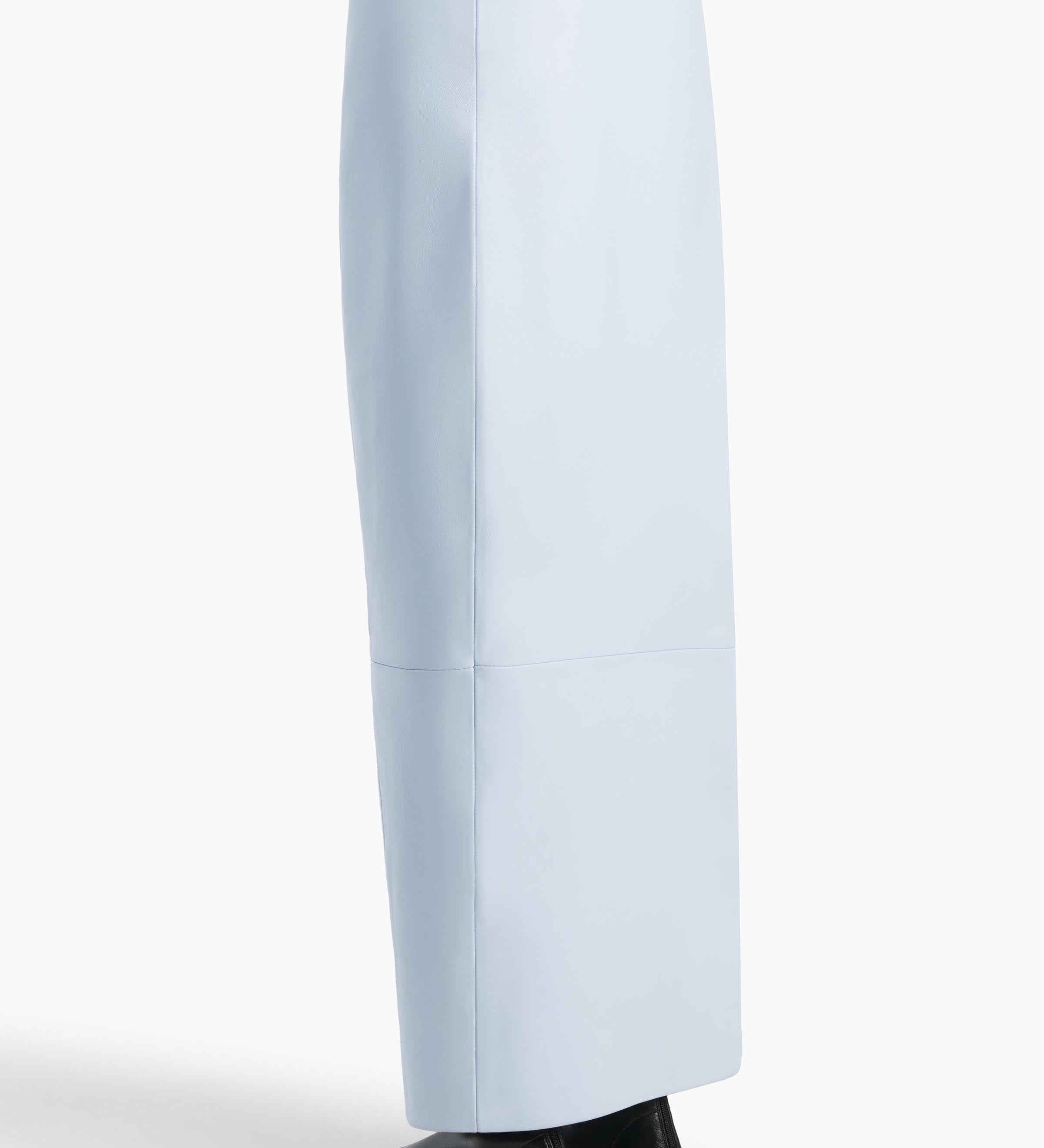 Khaite - Lyle Skirt in Sky Blue Leather
