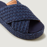 Cartolina - Laguna Platform Double Weave Denim | Indigo