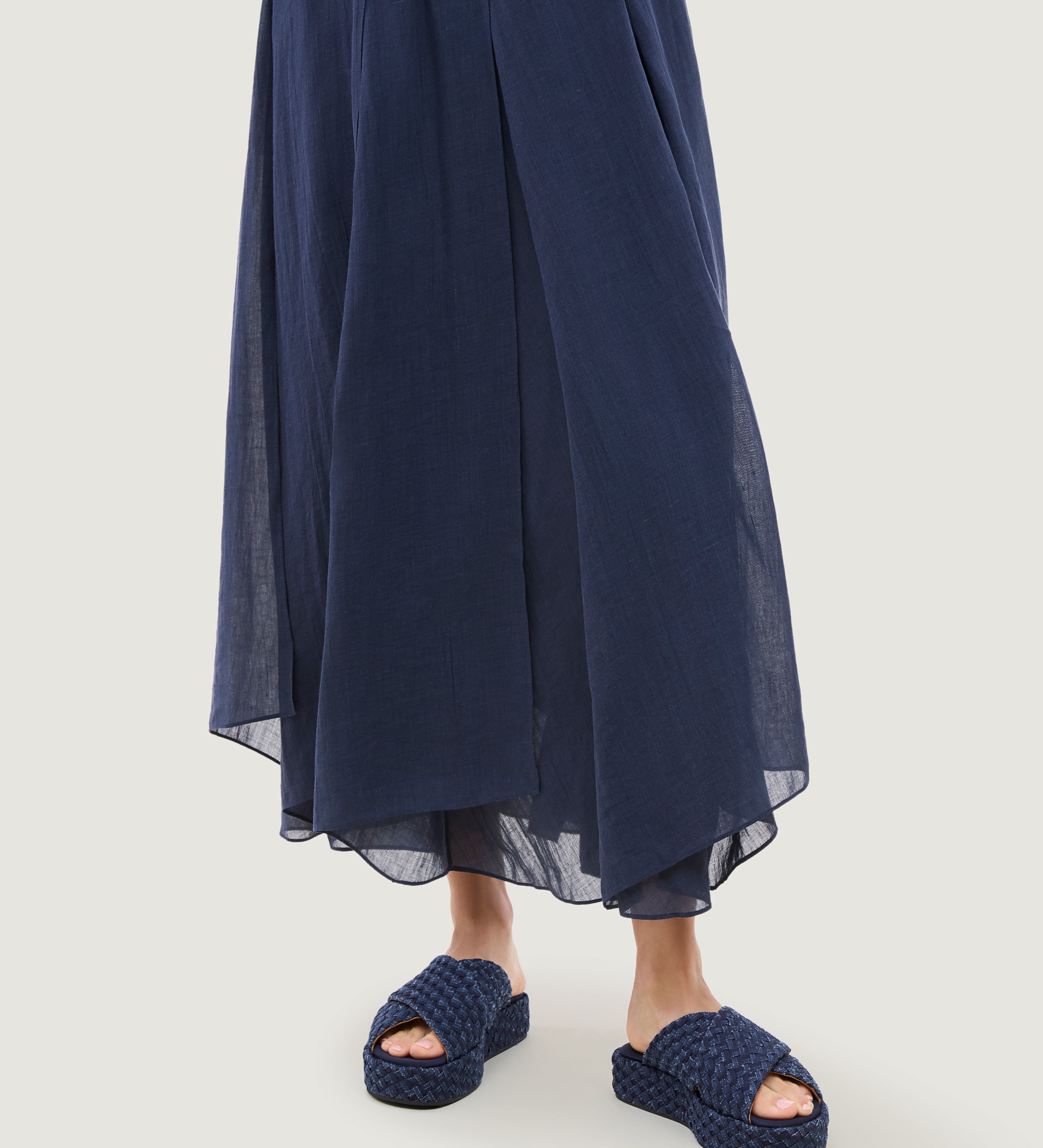 Cartolina - Laguna Platform Double Weave Denim | Indigo