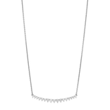 Dorsey - LARGE CURVE, LAB WHITE SAPPHIRE SILVER NECKLACE