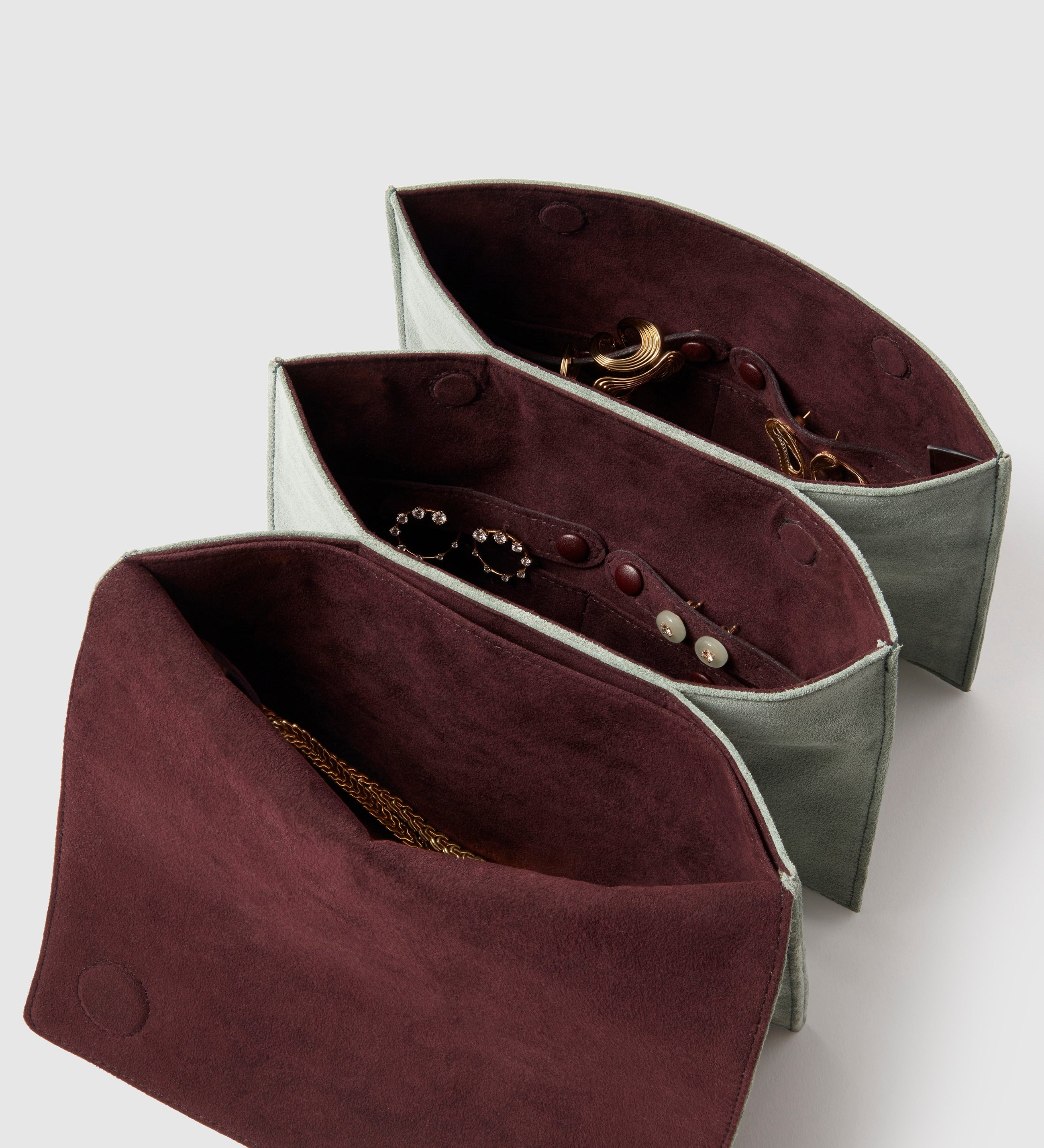 Metier - Large Jewellery Travel Case Suede Terra