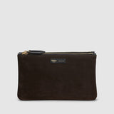 Métier - Magnetic Trio Clutch Large Suede Chocolate
