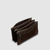 Métier - Magnetic Trio Clutch Large Suede Chocolate