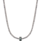 Dorsey - TWO-ROW RIVIÈRE PENDANT IN LAB MOSS GREEN TOURMALINE