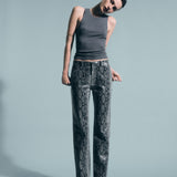 Aflalo - Lazare Trouser in Python Embossed Leather