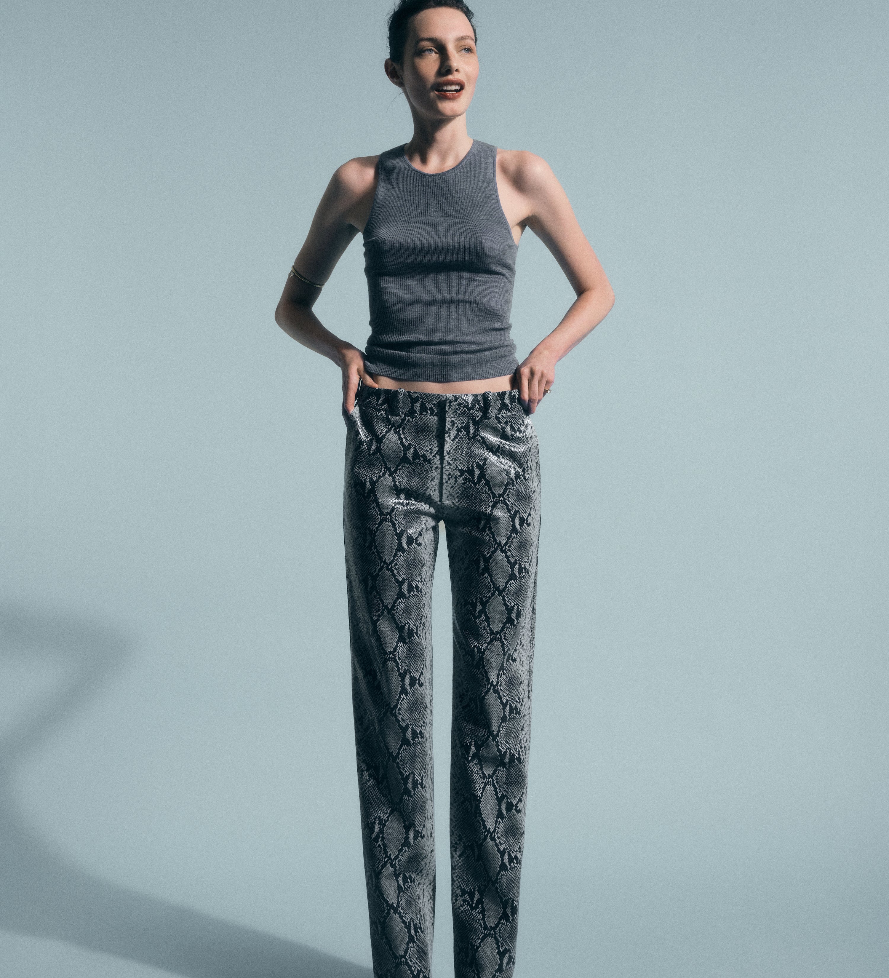 Aflalo - Lazare Trouser in Python Embossed Leather