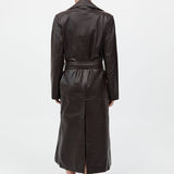 St. Agni - Leather Trench Coat - Chocolate