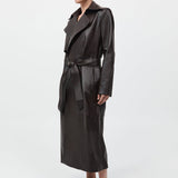 St. Agni - Leather Trench Coat - Chocolate