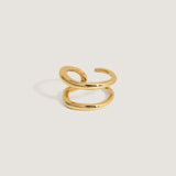 Kinn - Lena Double Passage Sculptural Ring/Ear Cuff Gold