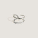 Kinn - Lena Double Passage Sculptural Ring/Ear Cuff Silver