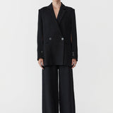 St. Agni - Linen Split Sleeve Blazer - Black