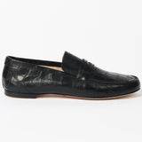 Jamie Haller - The Penny Loafer in Black Croc