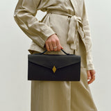 Métier - Edge Clutch Supple Calfskin Black