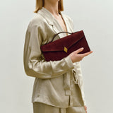 Métier - Edge Clutch Buttery Suede Amarone