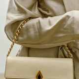 Métier - Small Chain Strap Buttery Nappa Crème with Gold Hardware