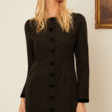 Ciao Lucia - Antoinette Faille Button Down Mini Dress
