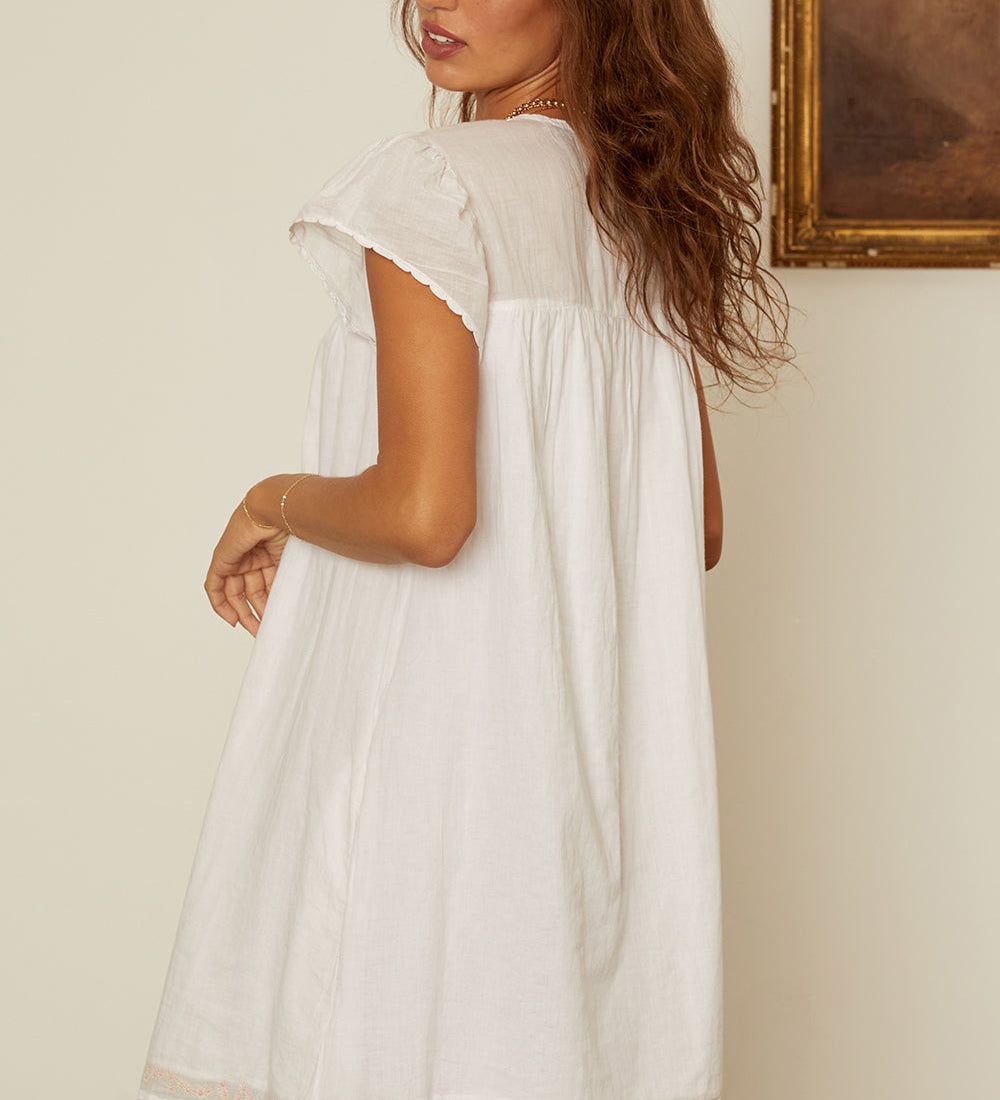 Ciao Lucia - Joelle Cap Sleeved Cotton Mini Dress