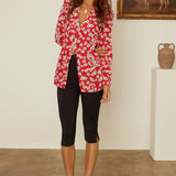 Ciao Lucia - Augustine Peony Print Long Sleeved Top
