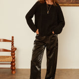 Ciao Lucia - Eloise Black Taffeta Pant