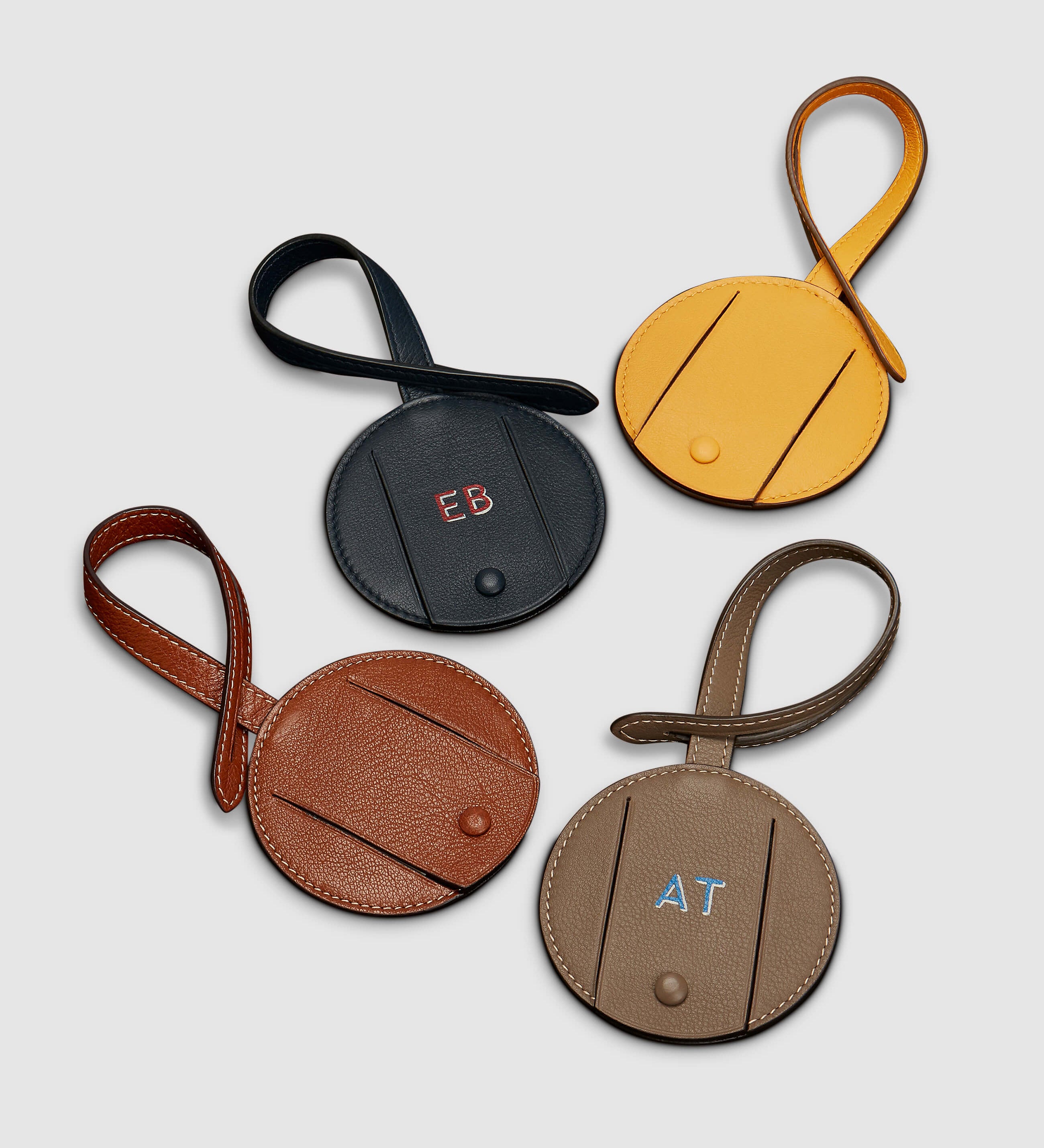 Metier - Métier Luggage Tag Buffalo Cognac with Salt Stitching