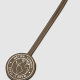 Métier Luggage Tag Smooth Calfskin Taupe with Salt Stitching