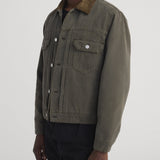 FRAME - Canvas Trucker Jacket -- Antique Dark Olive