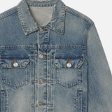 FRAME - The Society Archive Vintage Denim Jacket -- Midfield Destructed