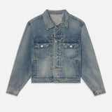 FRAME - The Society Archive Vintage Denim Jacket -- Midfield Destructed