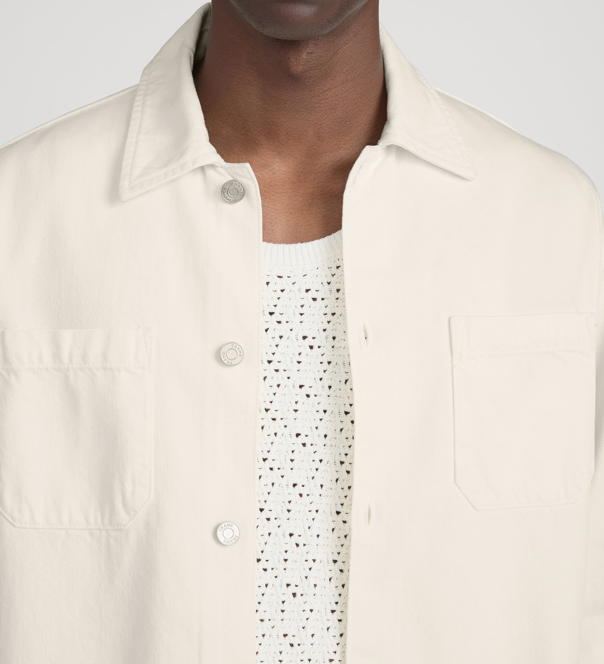 FRAME - Linen Blend Shirt Jacket