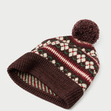 Loeffler Randall - Macelyn Brown Striped Intarsia Beanie