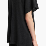 Khaite - Maeve T-Shirt in Charcoal Cashmere Jersey