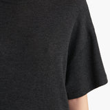 Khaite - Maeve T-Shirt in Charcoal Cashmere Jersey
