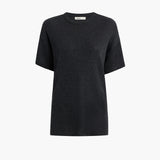 Khaite - Maeve T-Shirt in Charcoal Cashmere Jersey