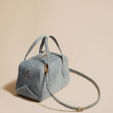 The Small Maeve Crossbody Bag in Lead Suede